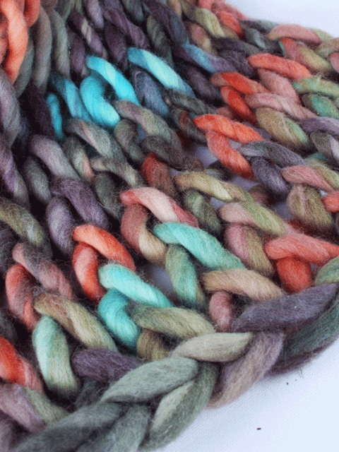 Schal Armstricken Runde Mode Herbstfarben